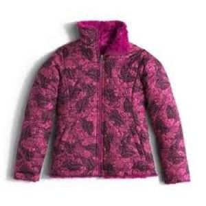 THE NORTH FACE REVERSIBLE MOSSBUD SWIRL JACKET GIRLS' XXS 4/5